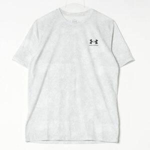 アンダーアーマー UNDER ARMOUR UA プリント ショートスリーブTシャツ L ライトグレー半袖 