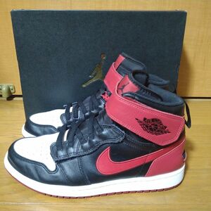 【中古美品 希少】NIKE AIR JORDAN 1 HIGH FLYEASE "Black/Gym Red"