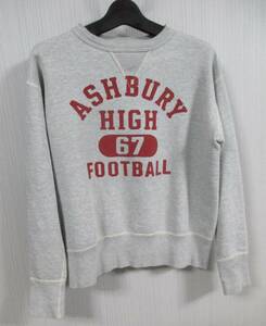 ★送料無料★JOE McCOY ジョーマッコイ リアルマッコイズ 前V グレー スウェット M（38-40） ※ASHBURY HIGH FOOTBALL