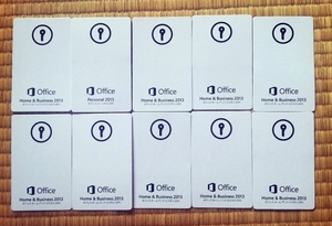 【正規品】Microsoft Office Home and Business 2013 OEM版 プロダクトキー　開封品10個セット