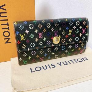 A089【美品】LOUIS VUITTON ルイヴィトン モノグラム マルチカラー ポルトフォイユ 二つ折り財布 長財布 ウォレット M93533/CA3078