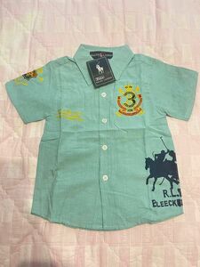 POLO RALPH LAUREN ポロラルフローレン　ロゴ刺繍 半袖シャツ L（7-8歳）