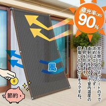 日よけ シェード 100×180cm 紫外線 オーニング カーテン UV 目隠し サンシェード 日除け 節電 送込/日本郵便 ◇ 多用途シェード1mx1.8m_画像3