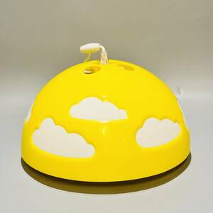 甲MJ17619　美品　クリーニング済　点灯確認済　昭和レトロ風　子供部屋に最適　雲柄　イケア　IKEA　ペンダントライト　天井照明　黄色
