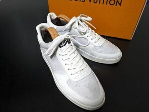 極美品 使用回数少 ヴィトン 7 LOUIS VUITTON ♯MS0129 リヴォリ モノグラム コンビレザースニーカー 箱付 8593