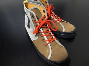 極美品 使用僅か ヴィトン 8.5 LOUIS VUITTON ♯GO0033 マルチカラー レースアップ コンビレザースニーカー 8616