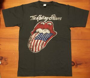 新品【Rolling Stones】ローリングストーンズ 星条旗 Vintage Style 両面 プリント Tシャツ XL // キースリチャーズ ミックジャガー
