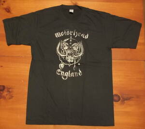 新品【MotorHead】モーターヘッド England Vintage Style 両面 プリント Tシャツ L // ハードコア ロックTシャツ バンドTシャツ