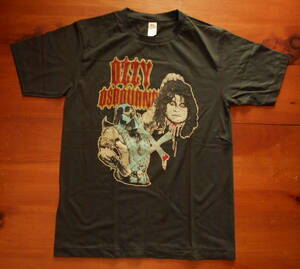 新品【Ozzy Osbourne】オジーオズボーン Vintage Style プリント Tシャツ 黒 L // ブラックサバス ロックTシャツ バンドTシャツ