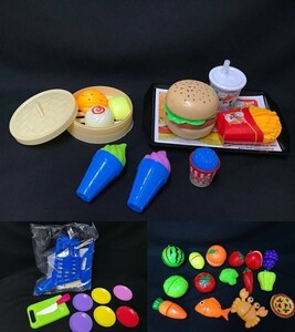  фрукты рыба рукоятка burger Cart есть игрушечный комплект развивающая игрушка B191030