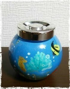 デコパージュ ハンドメイド インテリア キャンディポット 水族館 容器 ガラス 2