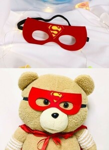 ■在庫限り ted テッド アイマスク コスチューム コスプレ スーパーマン レッド B210575