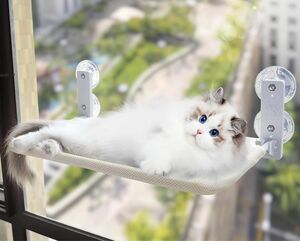 【新品・未使用】猫ハンモック ネコ用ハンモック ペットベッド 省スペース 窓用猫ベッド ストレス解消 取付簡単
