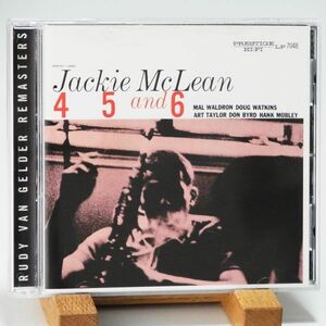 【US盤 RVGリマスタリング】ジャッキー・マクリーン　JACKIE MCLEAN　4 5 AND 6　バンゲルダーによるリマスタリング　名盤　超オススメ！