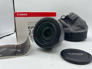 N35962◆ 【美品】 Canon キャノン EF 24-105ｍｍ F4L IS USM EW-83H フード LP1219 ポーチ 元箱付 カメラ レンズ 一眼 オートフォーカス