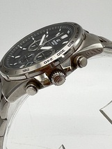 K1608■【 CASIO EDIFICE 】 EFR-518SBCJ カシオ エディフィス クロノグラフ ソーラー 腕時計 メンズ 黒文字盤 デイト ■_画像2