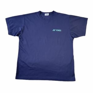 YONEX/ヨネックス グラフィックバックプリント ショートスリーブシャツ 半袖Tシャツ ロゴ スポーツ バドミントン テニス ウェア 紺 メンズL
