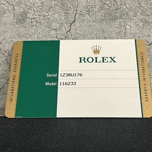 ROLEX ロレックス GARANTIE ギャランティカード★116233 の画像1