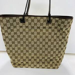 16245/ GUCCI グッチ トートバッグ 鞄 GG柄 キャンバス