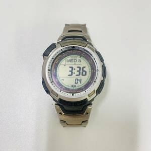 16222/CASIO PROTREK PRW-1300TJ プロトレック タフソーラー デジタル カシオ メンズ シルバー 腕時計 可動品