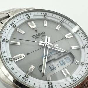 16175/CASIO LINEAGE LCW-M100 カシオ メンズ シルバー 腕時計 稼動品