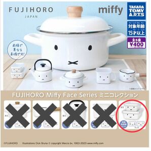 FUJIHORO Miffy 富士ホーロー ガチャ ミニコレクション　浅型角容器セット