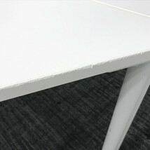 ミーティングテーブル 2点セット アクティブフィールド キャスター付 台形テーブル 完成品 イトーキ ホワイト 中古 TM-865848B_画像10