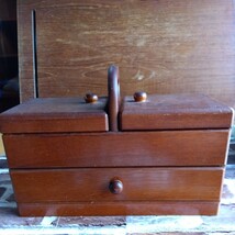 木製の裁縫道具箱（古い物です）_画像1