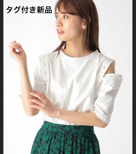 mysty woman ショルダーボタン2WAYTシャツ