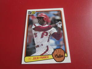 1983 DONRUSS #525 JURIO FRANCO　 ルーキー