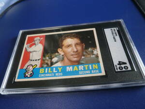 １９６０　TOPPS　＃１７３　BILLY　MARTIN　　SGC　４　VG-EX