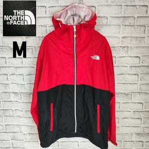 ノースフェイス　THE NORTH FACE　ナイロンジャケット　M　赤黒　ウインドブレーカー　マウンテンパーカー　レッド　ブラック　アウター