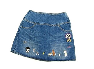 Cherir la femme franche lippee シェリーラファム フランシュリッペ 可愛い刺繍デザインのデニムスカート メルヘン おとぎ話