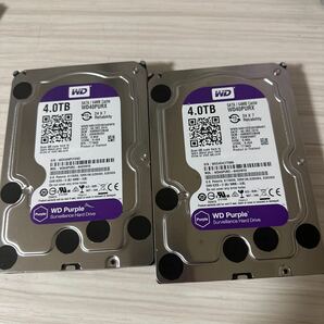 【二枚セット】N48/49:(動作保証/使用0時間/AVコマンド対応)Western Digital Purple 4TB WDC WD40PURX 3.5インチ SATA HDD の画像1