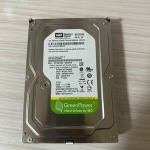 A130:（動作保証/AVコマンド対応/使用0時間）WDC SATA 3.5インチHDD 1000GB 1TB 【WD10EURX】