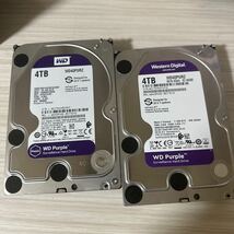 【二枚セット】N70/71:(動作保証/使用0時間/AVコマンド対応)Western Digital Purple 4TB WDC WD40PURZ 3.5インチ SATA HDD _画像1