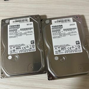 Q88/89(二枚セット):【動作保証/使用0時間 /AVコマンド対応】TOSHIBA DT01ACA050 3.5インチHDD 500GB SATA