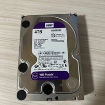 N4:(動作保証/使用0時間/AVコマンド対応)Western Digital Purple 4TB WDC WD40PURZ 3.5インチ SATA HDD _画像1