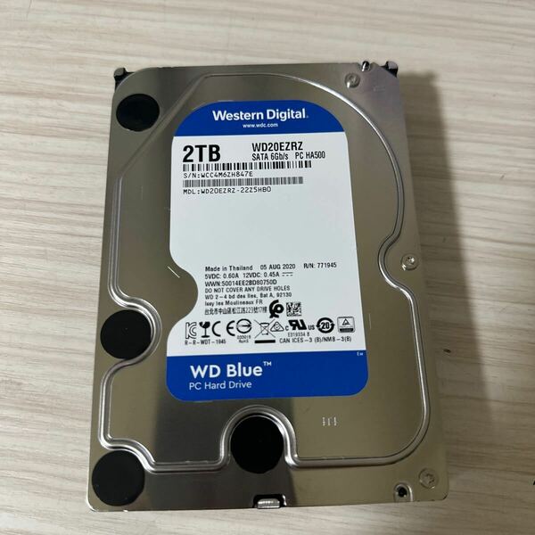 X22:【動作保証/使用0時間】Western Digital WD 2TB WDC WD20EZRZ-22Z5HB0 3.5インチHDD