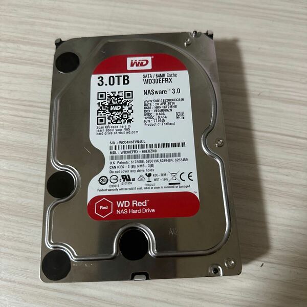 Z3:(動作保証/使用0時間)Western Digital Red 3TB WDC WD30EFRX 3.5インチ SATA HDD 