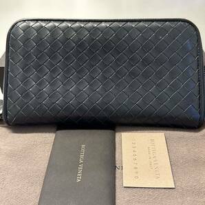 ボッテガヴェネタ BOTTEGA VENETA 財布　長財布　イントレチャート　ラウンドファスナー　メンズ