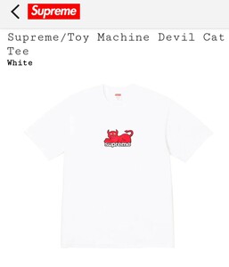 24SS Supreme Toy Machine Devil Cat Tee White シュプリームトイマシ−ンデビルキャットTシャツホワイト　