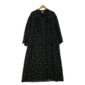 URBAN RESEARCH DOORS アーバンリサーチドアーズ 花柄　ロング ワンピース size1/黒 レディース