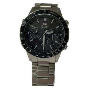 CASIO カシオ EQW-550 EDIFICE ソーラー 腕時計/ブラック×シルバー メンズ