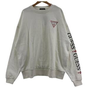 Guess ゲス タグ付き　ロゴプリント スウェット sizeM/ホワイト メンズ