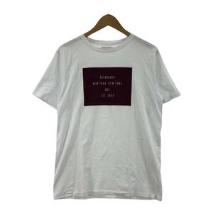 ゆうパケットOK Saturdays NYC　サタデーズ ニューヨークシティ プリント 半袖Ｔシャツ sizeM/ホワイト メンズ