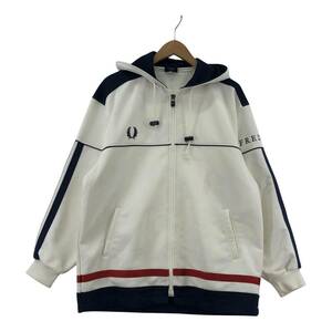 FRED PERRY フレッドペリー ジップアップ パーカー size表記なし/ホワイト×ネイビー メンズ