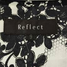 ゆうパケットOK Reflect リフレクト 花柄　レースリボン ワンピース size9/ブラック×ホワイト レディース_画像3