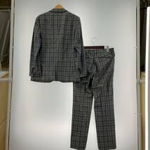 LANVIN ランバン ウール　チェック　ジャケット　パンツ スーツ size91/グレー メンズ_画像6