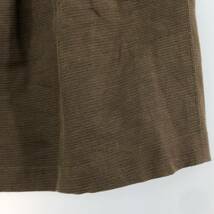 UNTITLED アンタイトル リネン混　タック スカート size2/茶 レディース_画像3